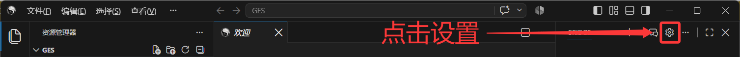 右上角设置入口